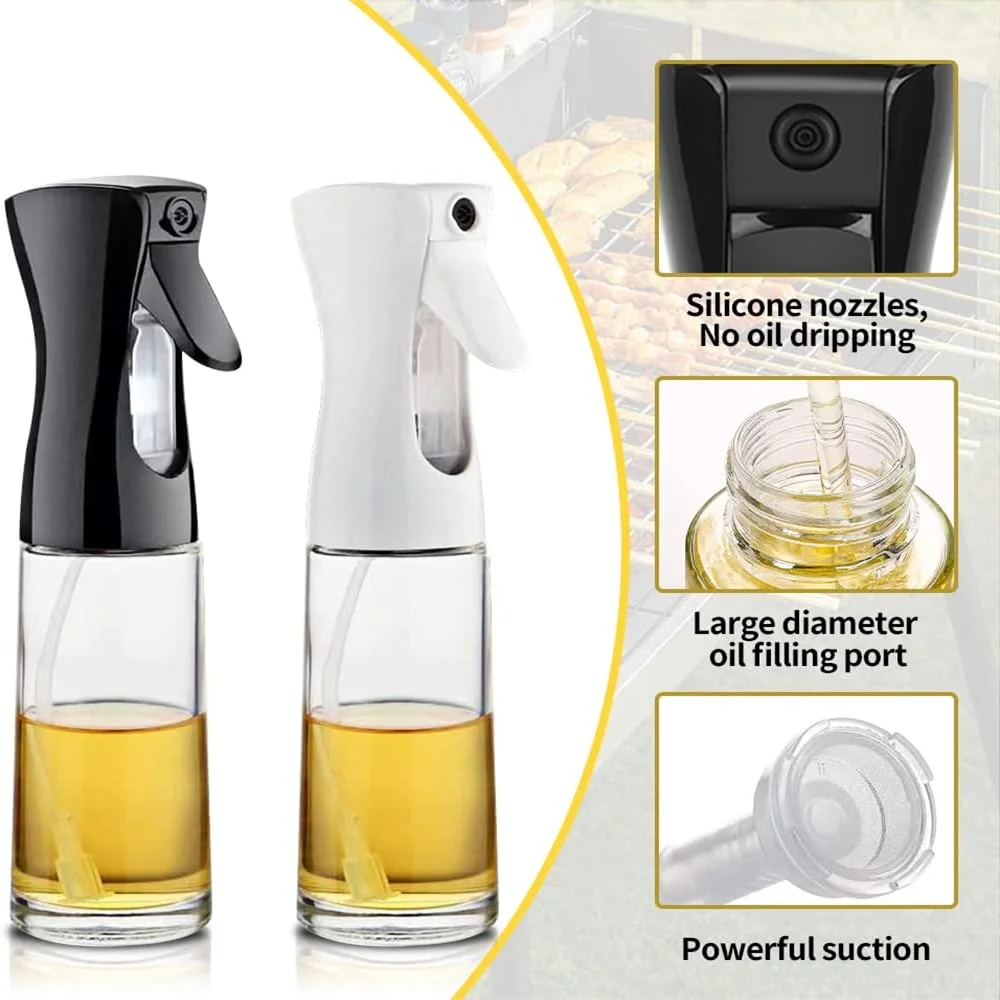 Oil Spray for Cooking - Olive Oil Dispenser Bottle Sprayer, Reusable
